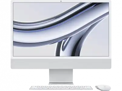Apple iMac (2023), 24" Retina 4.5K, Chip M3, CPU de 8 núcleos, GPU GB RAM, 256GB SSD, macOS Sonoma, Plata