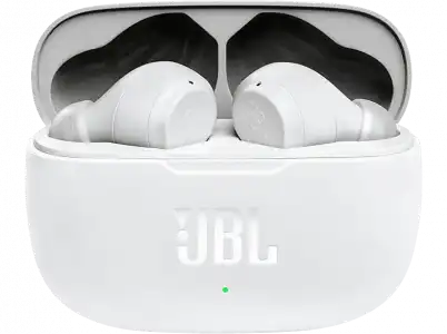 Auriculares True Wireless - JBL Wave 200 TWS, Wireless, De botón, Bluetooth 5.0, Hasta 20 h, IPX2, Blanco