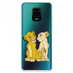 Funda Oficial El Rey León de Disney Simba y Nala Silueta para Xiaomi Redmi Note 9 Pro