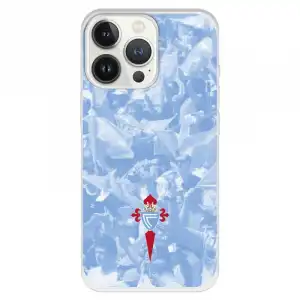 Funda Para Iphone 13 Pro Del Celta Escudo Fondo Hinchada - Licencia Oficial Rc Celta