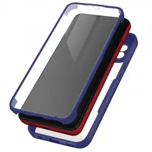 Funda Samsung Galaxy A03 Parte Posterior Plexiglás Y Frontal De Polímero Azul