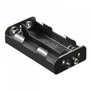 Goobay Portapilas para 4 Pilas FR14/HR14/LR14 Negro