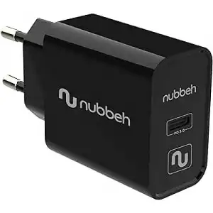 Nubbeh Bhoot Cargador de Pared USB-C PD 3.0 20W Negro