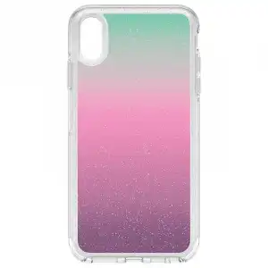OtterBox Symmetry Clear Funda Purpurina Arcoiris para iPhone XS Max