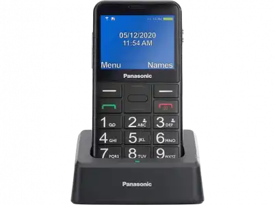 Teléfono - Panasonic KX-TU155, Con Botones Físicos, 2.4", TFT LCD, Bluetooth, Linterna LED, Negro