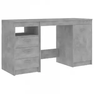 VidaXL Escritorio de Aglomerado 140x50x76cm Gris Hormigón