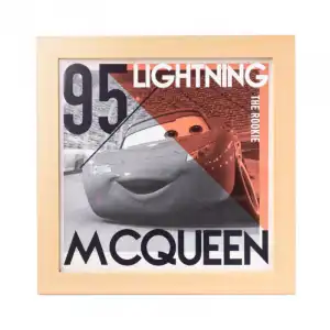 Erik Lámina con Marco Disney Cars Lightning Mcqueen 30x30cm