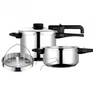 Fagor Dual Xpress Set 2 Ollas a Presión 6L + 4L con Cestillo