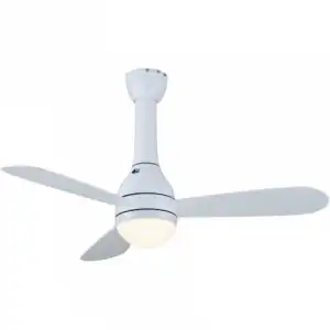 Fm Calefacción VT-105 SOFT Ventilador de Techo con Luz y Mando 50W Blanco