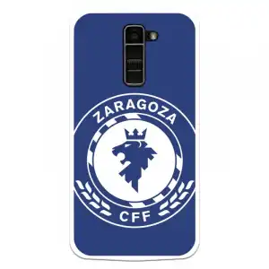 Funda Para Lg K10 Del Zaragoza Cf Femenino Escudo Grande Fondo Azul - Licencia Oficial Zaragoza Cf Femenino