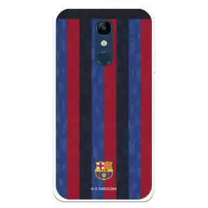 Funda Para Lg K11 Del Fc Barcelona Fondo Rayas Verticales - Licencia Oficial Fc Barcelona