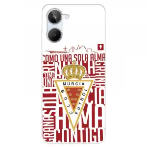 Funda Para Realme 10 Del Real Murcia Escudo Fondo Blanco - Licencia Oficial Real Murcia