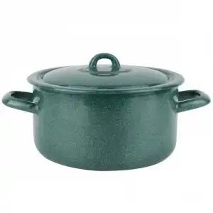 Vitrex Campo Cacerola de Carbón con Tapa 4.5L Verde Acero