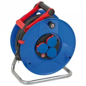 Brennenstuhl Garant Enrollacables 3 Tomas 40m Negro/Azul