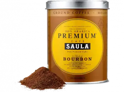 Café molido - Saula Premium Bourbon, Arábica, Intenso, 250 g