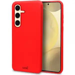 Cool Funda de Silicona Flexible Roja para Samsung Galaxy S24 Plus