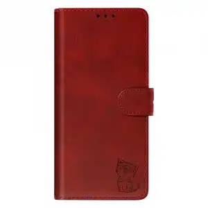 Funda Gato Samsung A13 5g / A04s Tarjetero Soporte Vídeo Rojo