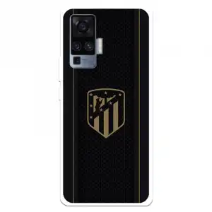 Funda Para Vivo X51 Del Atleti Escudo Dorado Fondo Negro - Licencia Oficial Atlético De Madrid