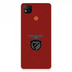 Funda Para Xiaomi Redmi 9c Del Escudo Fondo Granate - Licencia Oficial Benfica
