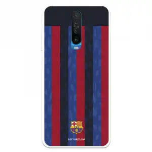 Funda Para Xiaomi Redmi K30 Del Fc Barcelona Fondo Rayas Verticales - Licencia Oficial Fc Barcelona