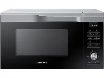 Microondas con grill - Samsung MC28M6055CS, 900W, 6 niveles, HotBlast, 28l, Negro/Plata