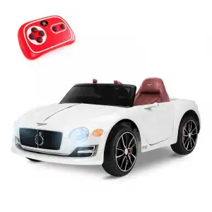 Playkin Coche Eléctrico con Licencia Oficial Bentley 12V Blanco