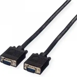 Value Cable VGA HD15 Macho/Macho 2m Negro
