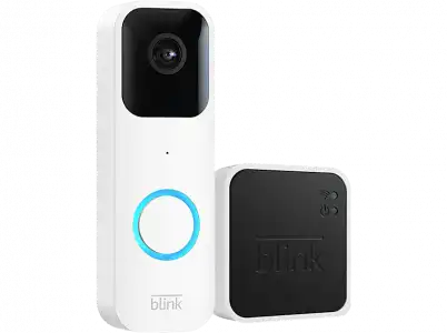 Videotimbre - Amazon Blink Video Doorbell + Sync Module 2, HD 1080p, Visión nocturna, Two-way audio, Blanco