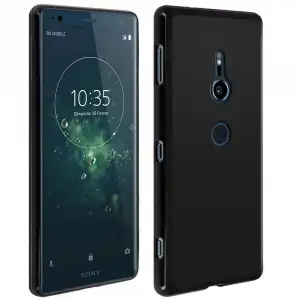 Avizar Funda de Silicona Flexible Negra para Sony Xperia XZ2