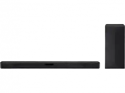 Barra de sonido - LG SN4, Subwoofer Inalámbrico, 2.1 Canales, Bluetooth, 300 W, DTS Virtual:X, Negro