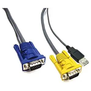 Bematik - Cable Especial 2 En 1 Vga/usb 5m (hd15m/hd15m+am) Cc07300