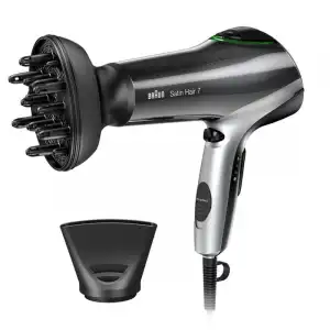Braun Satin Hair 7 BRHD730E Secador de Pelo 2200W Negro/Plata
