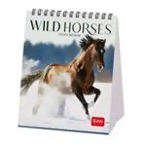 Calendario fotográfico de mesa 2024 Legami 12x14,5 mes visto Horses multilingüe