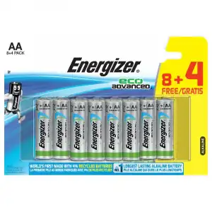 Energizer ECO Advanced Pilas Alcalinas AA LR6 12 Unidades