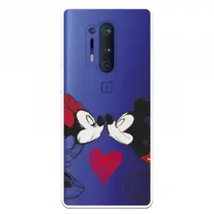 Funda Para Oneplus 8 Pro Oficial De Disney Mickey Y Minnie Beso - Clásicos Disney