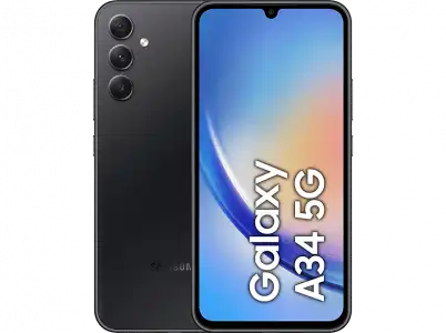 Móvil - Samsung Galaxy A34, Black, 128 GB, 6 GB RAM, 6.6 " FHD+, Mediatek Dimensity 1080 Octa-Core, 5000 mAh, Android 13