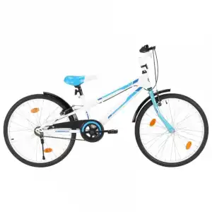 VidaXL Bicicleta Infantil 24" Azul/Blanco
