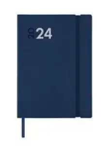 Agenda anual 2024 Finocam A6 Dynamic Mara Y4 semana vista vertical Azul