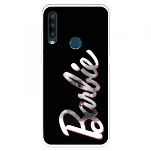 Funda Para Alcatel 1se 2020 Oficial De Mattel Barbie Logo Barbie Silicona Negra - Barbie