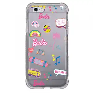 Funda Para Iphone 6 Oficial De Mattel Barbie Stickers Brillantina Reforzada - Barbie