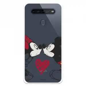 Funda Para Lg K51s Oficial De Disney Mickey Y Minnie Beso - Clásicos Disney