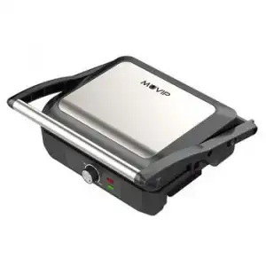 Sandwichera Grill 2200w - Apertura Hasta 180o - Temperatura Regulable - Placa Superior Basculante - Asa Tacto Frio Muvip
