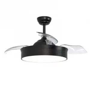 Sulion Bombay L Ventilador de Techo con Luz LED 22W 107cm Palas Reversibles Negro