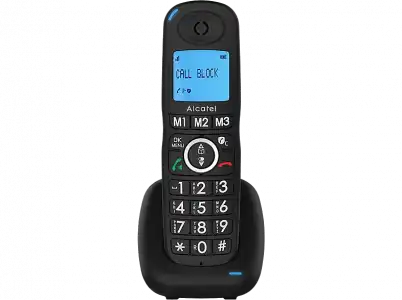 Teléfono - Alcatel XL535, Función manos libres, 3 teclas memoria directa, Alarma, Negro