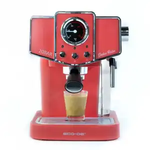 ECO-DE Delice Cafetera Espresso 20 Bares Roja
