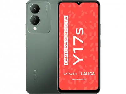Móvil - vivo Y17s, Forest Green, 128 GB, 6 GB RAM, 6.56" HD+, MediaTek Helio G85, 5000 mAh, Dual SIM, Android