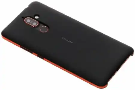 Nokia Soft Touch Case Cc-506 Para Nokia 7 Plus S.o Black Orange S.o