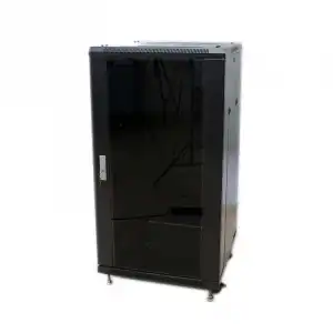 Powergreen Armario Rack 19" 32U 80x80 Puerta Delantera Cristal y Puerta Trasera Metálica