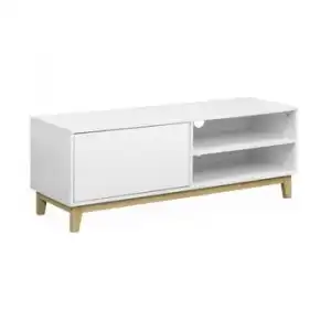 Soporte De Tv Blanco Escandinavo, 1 Cajón - Floki