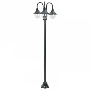 VidaXL Farola de Jardín 3xE27 220cm Verde Oscuro